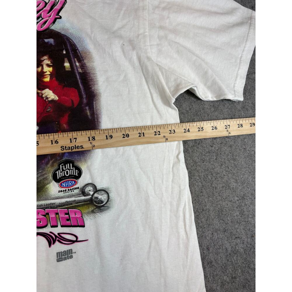 Shirley Muldowney Shirt Mens White NHRA Drag Racing Top Fuel Dragster Tee XL NWT - Picture 2 of 6